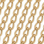 Photo des maillons d'une chaine en or