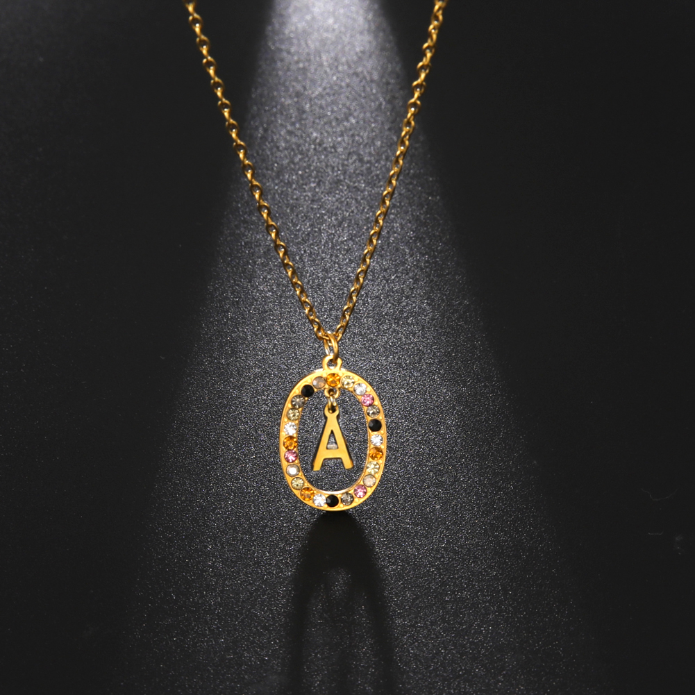 Alakazam X Collier Simple Avec Pendentif Lettre A U00e0 Z En Acier - Main Image