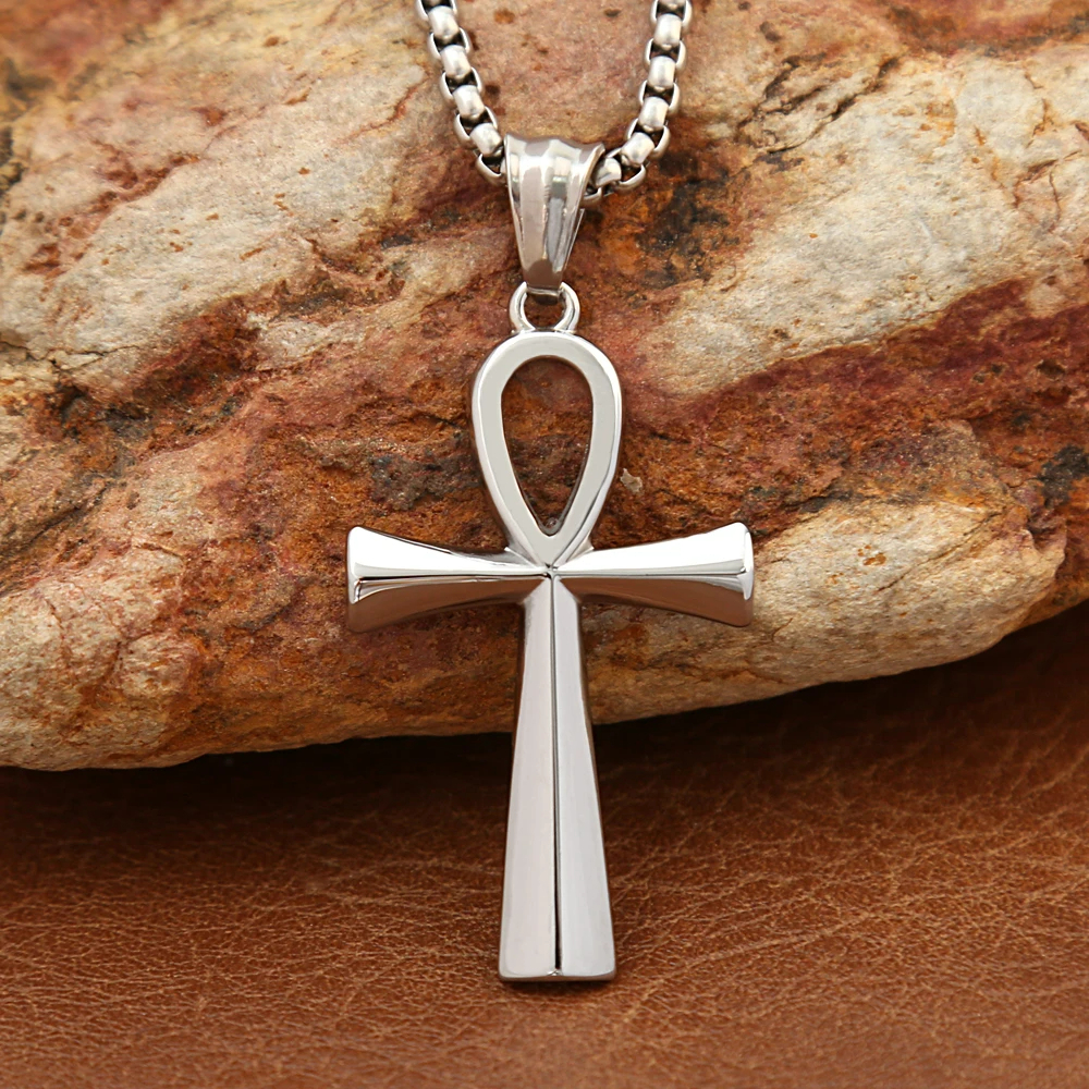 Pendentif Croix De Vie Ankh En Argent Massif - Bijou égyptien Ancien Et Vintage - Occasion