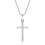 Pendentif croix de style moderne sur fond blanc